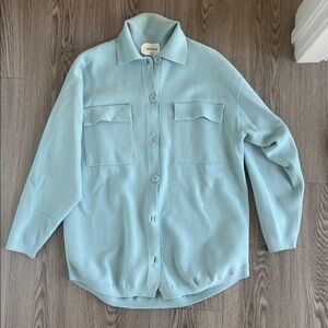 Aritzia Wilfred Free Soft Blue Jacket